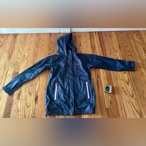 Vineyard Vines Rain Coat - XS - Navy with Pink Accents - EUC